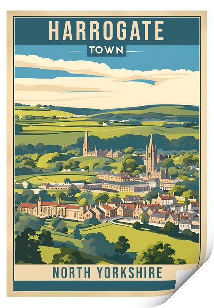 Harrogate Vintage Travel Poster Print by Picture Wizard