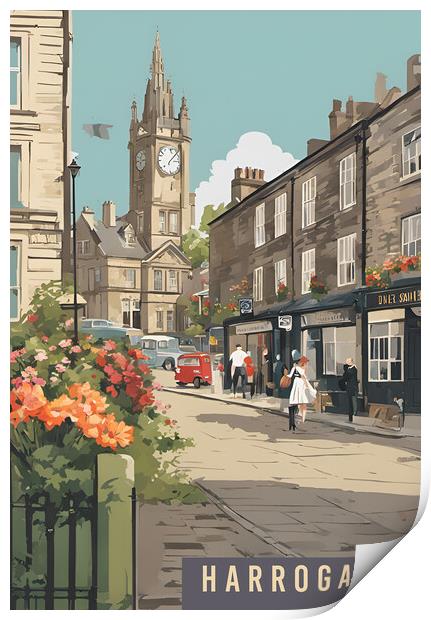 Harrogate Vintage Travel Poster Print by Picture Wizard