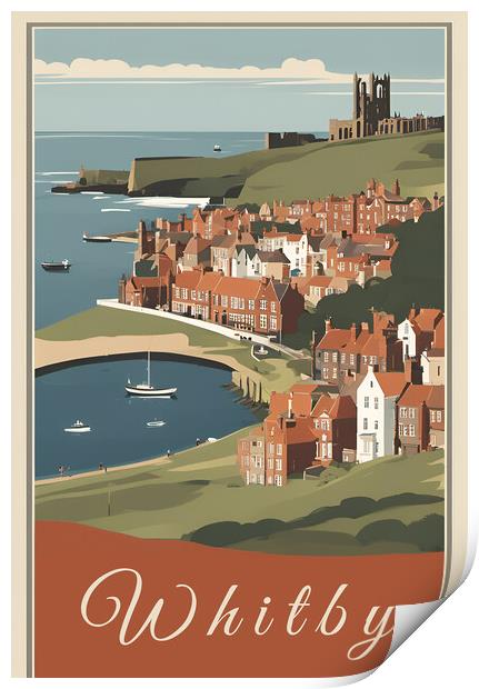 Whitby Vintage Travel Poster Print by Picture Wizard
