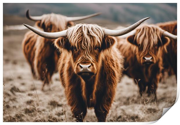 Highland Cattle Print by Picture Wizard