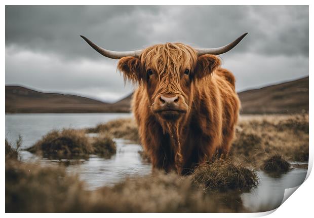 Highland Cow Print by Picture Wizard