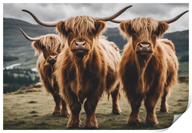 Highland Cow Print by Picture Wizard