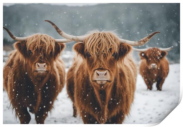 Highland Cow Print by Picture Wizard