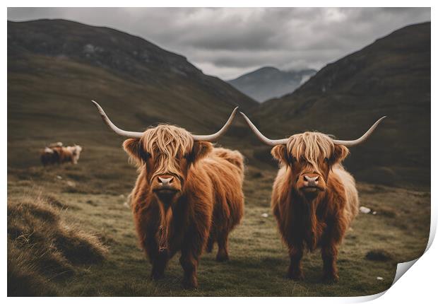 Highland Cow Print by Picture Wizard