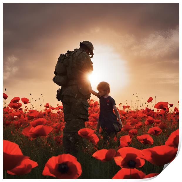 Poppy Field Homecoming Print by Picture Wizard