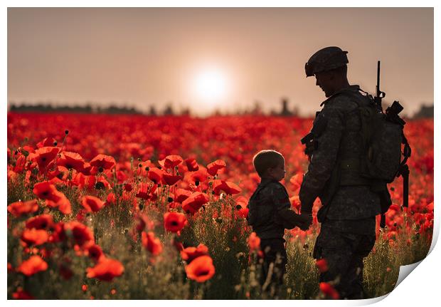 Poppy Field Homecoming Print by Picture Wizard