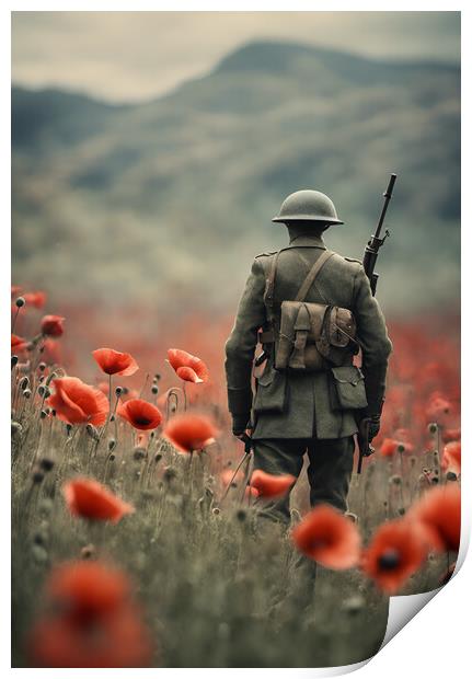 Poppy Soldier Print by Picture Wizard