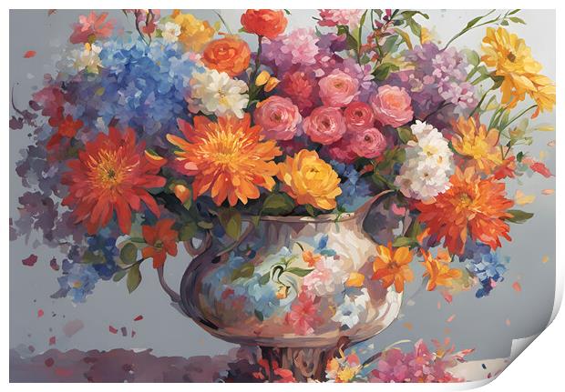 Floral Bouquet Print by Picture Wizard