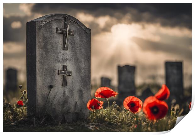 Poppy Remembrance Print by Picture Wizard