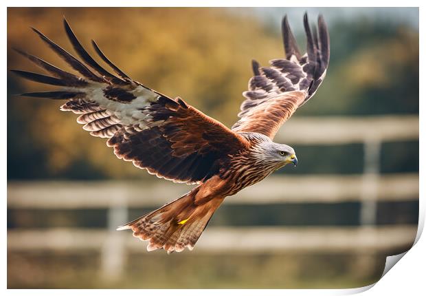 Red Kite Print by Picture Wizard