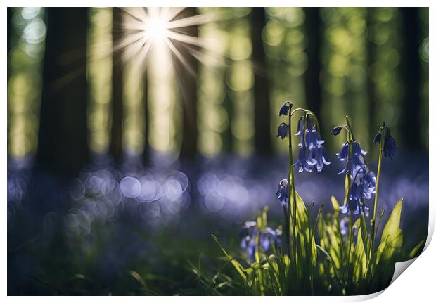 Bluebell Wood Print by Picture Wizard