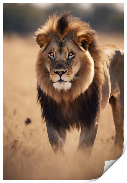 A lion  Print by Picture Wizard