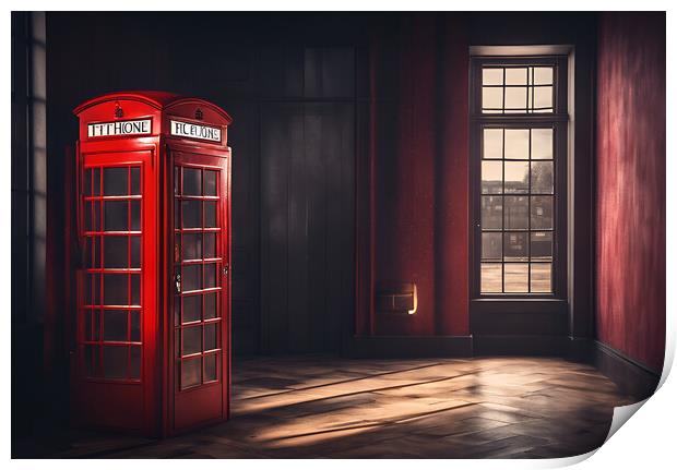 Red Phone Box Print by Picture Wizard