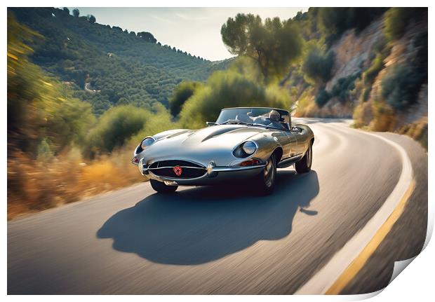 Jaguar E Type Print by Picture Wizard