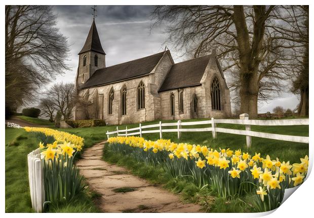 Daffodils Print by Picture Wizard