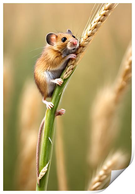 Harvest Mouse Print by Picture Wizard