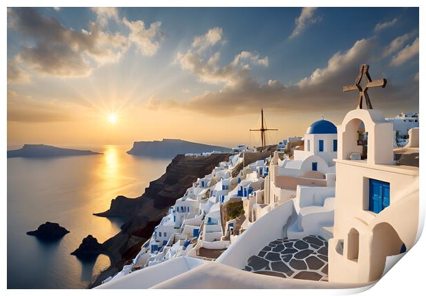 Santorini Print by Picture Wizard