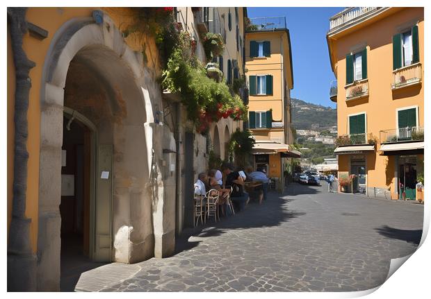 Sorrento Streets Print by Picture Wizard