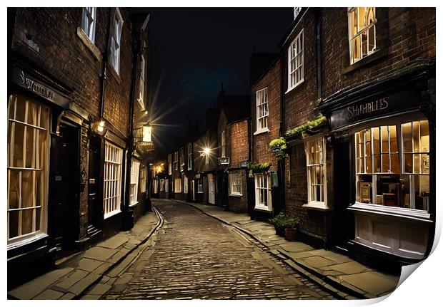 York Streets Print by Picture Wizard