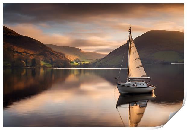 Ullswater sunrise Print by Picture Wizard
