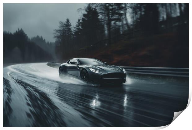 Aston Martin Supercar Print by Picture Wizard
