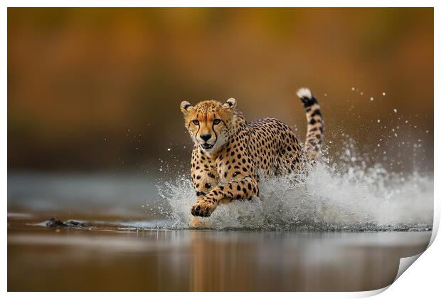 Cheetah Running Print by Picture Wizard