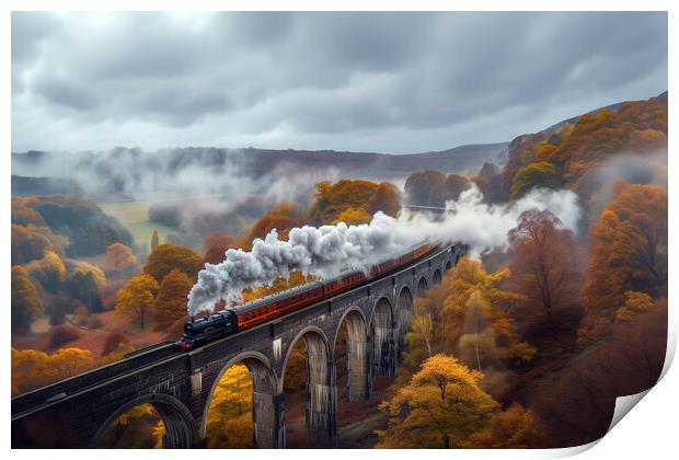 Steam Train Print by Picture Wizard