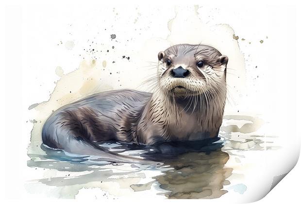 Otter Art Print by Picture Wizard