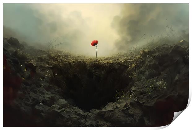 Single Poppy Print by Picture Wizard