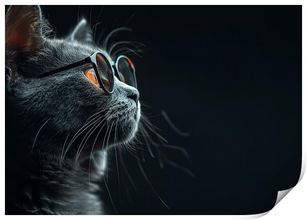 Curious Cat Print by Picture Wizard