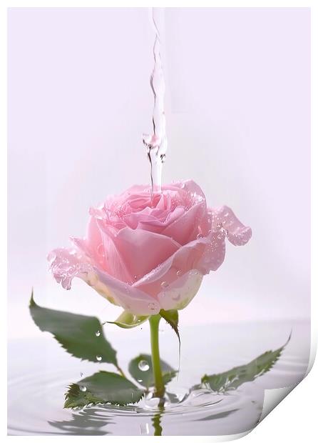 Pink Rose Print by Picture Wizard