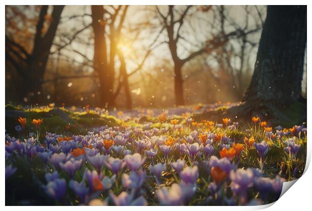 Spring Crocus Print by Picture Wizard