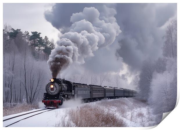 Steam Train Print by Picture Wizard