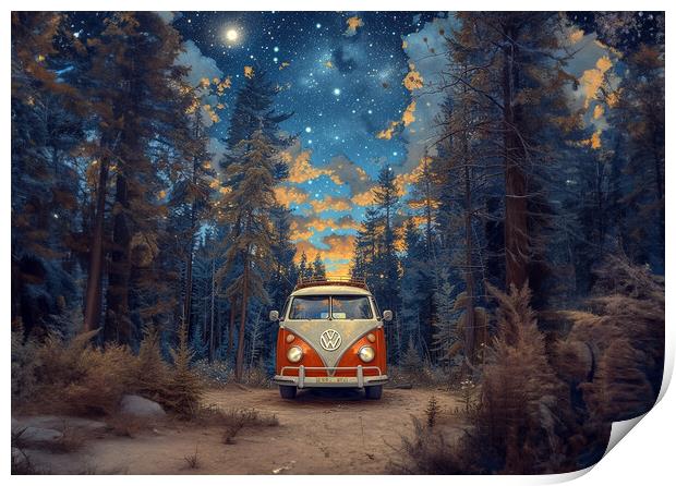 Volkswagen Camper Print by Picture Wizard