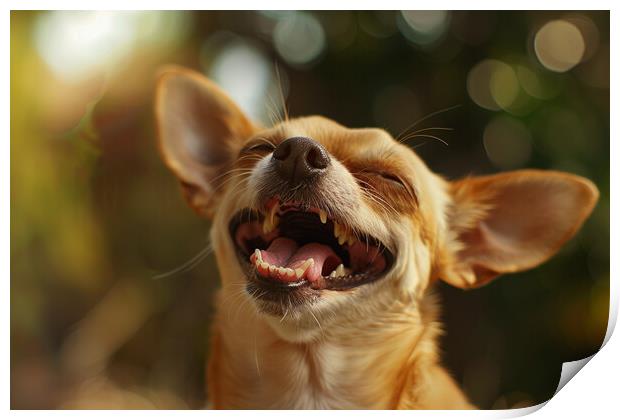 Laughing Chihuahua Print by Picture Wizard