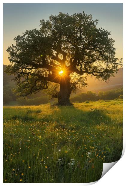 Oak Tree Print by Picture Wizard