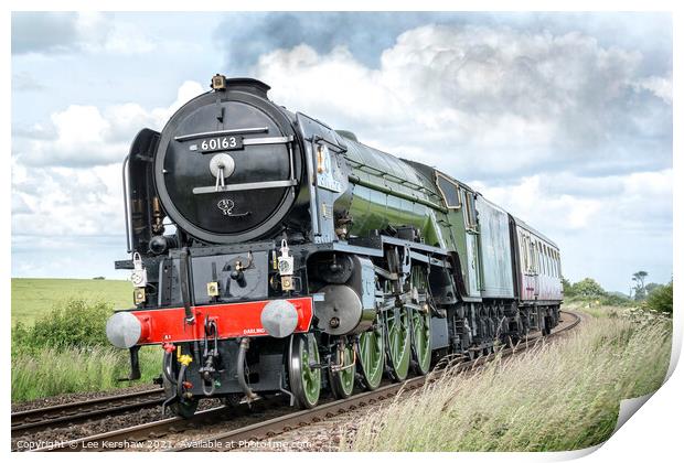 Steam train Tornado in Northumberland Print by Lee Kershaw