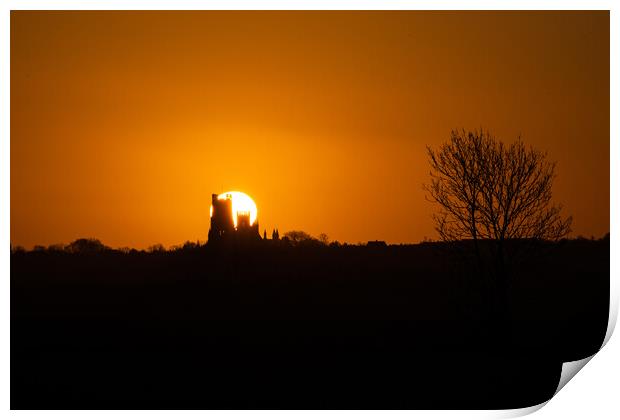 Sunrise over Ely Cathedral  Print by Tom Sharpe