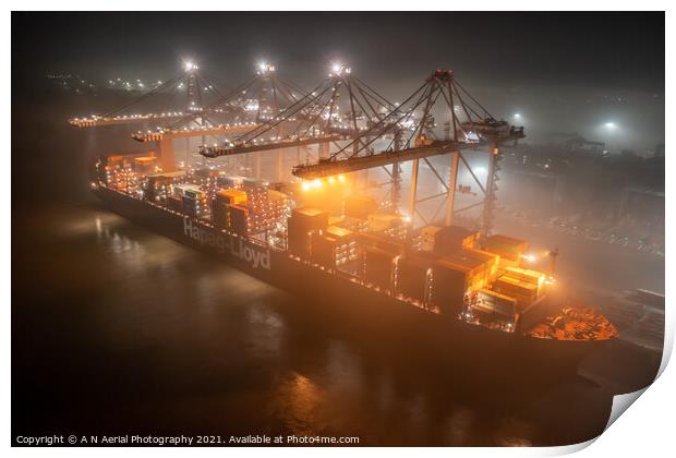 Super container Print by A N Aerial Photography