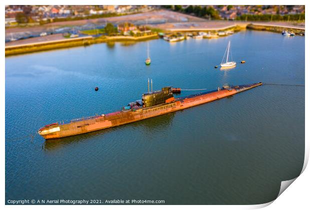The Black Widow Print by A N Aerial Photography