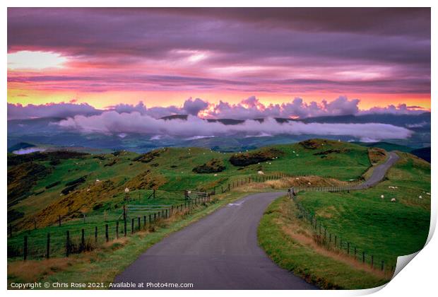 After rain, near Machynlleth Print by Chris Rose