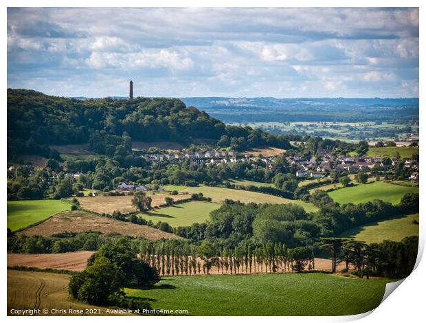 Stinchcombe Hill view Print by Chris Rose