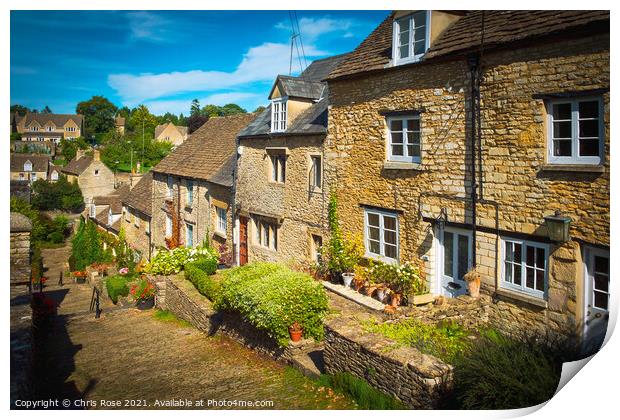 Tetbury, Chipping Steps Print by Chris Rose