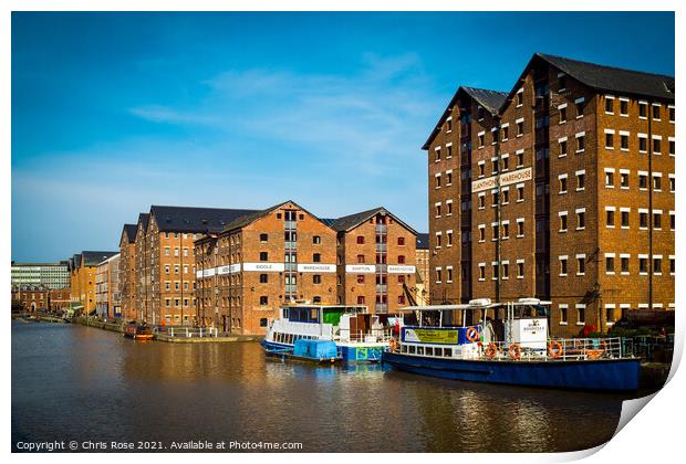 Gloucester Docks, Waterways Museum Print by Chris Rose