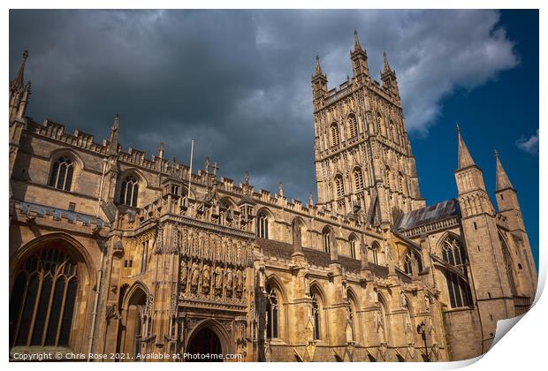 Gloucester Cathedral Print by Chris Rose