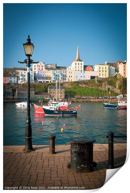 Tenby harbour Print by Chris Rose