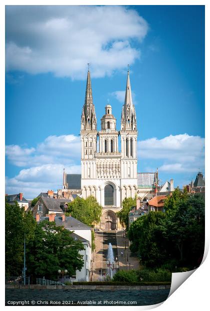 Angers, Cathedral St Maurice Print by Chris Rose