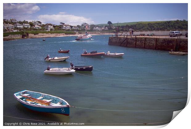 St Mawes harbour Print by Chris Rose