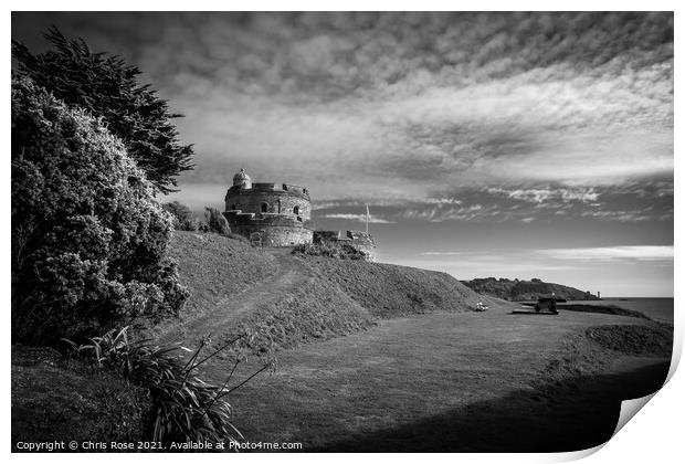St Mawes Castle Print by Chris Rose