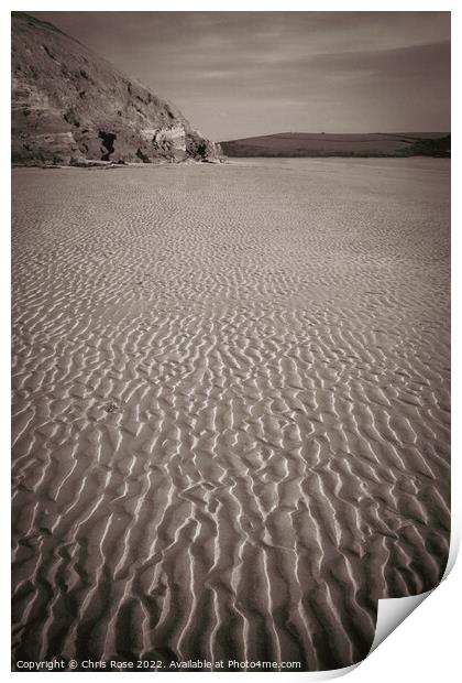 Sand ripples Print by Chris Rose